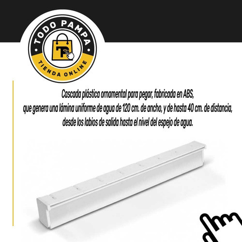 Cascada Para Piscinas Abs 120 (ø 50) Vulcano Cuota E 1