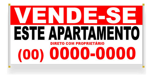 Faixa Vende-se Este Apartamento Tamanho 100x60cm 0