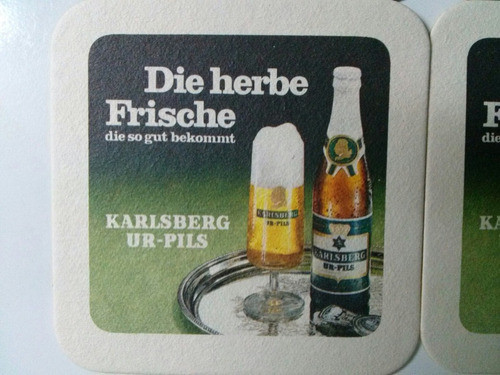 4 Posavasos Carton De Cerveza Karlsberg Die Herbe 0