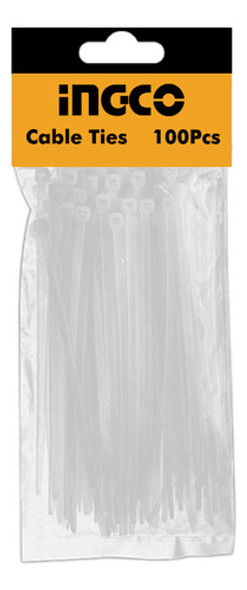 Collarin Precinto Blanco 30 Cm X 4.8 Ingco Hct3002 X 100 Un 0