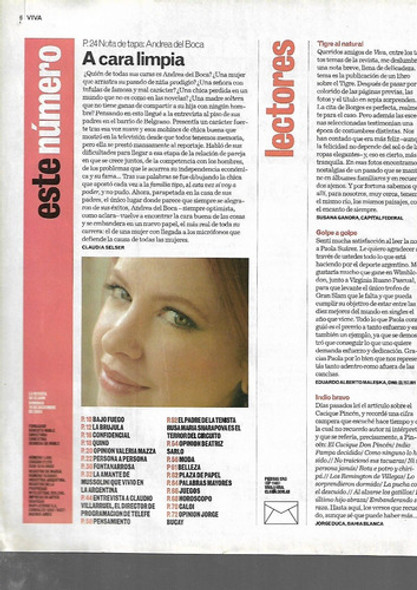 Revista Viva 2004 Andrea Del Boca Sarfatti Maria Sharapova 1