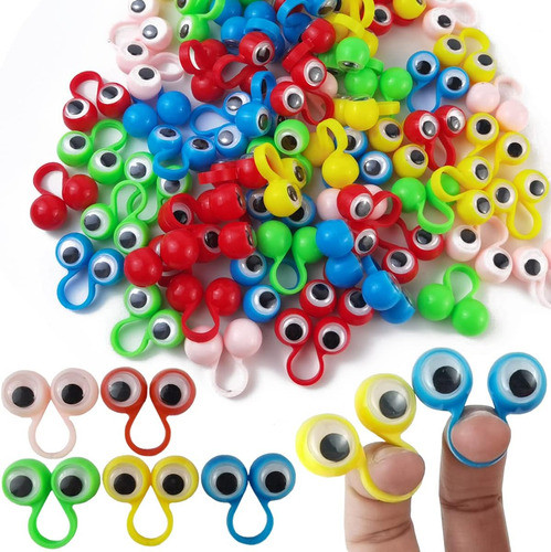 Muñecos De Dedo Ojo De 5 Colores, Anillos Divertidos Para Ni 0