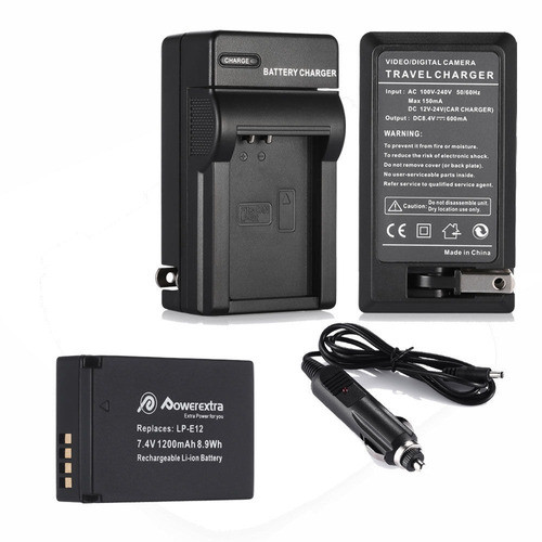 Nueva Batería De 1200mah Lp-e12 + Cargador Para Cámara Slr C 0