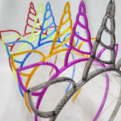 Kit 6 Tiaras De Unicórnio Colorida Festa Diversão 1