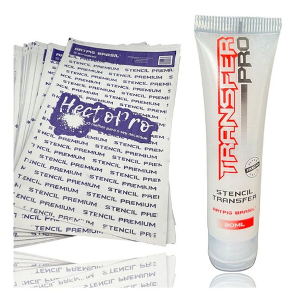 Transfer Pro Decalque + 5 Papel Hectográfico Hectopro Tattoo 0 Transfer Pro Decalque + 5 Papel Hectográfico Hectopro Tattoo 0