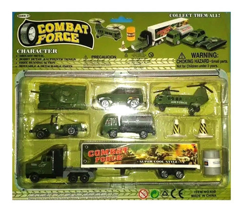 Set 9 Piezas Patrulla Militar Helicoptero Camion Tanque Jeep 0