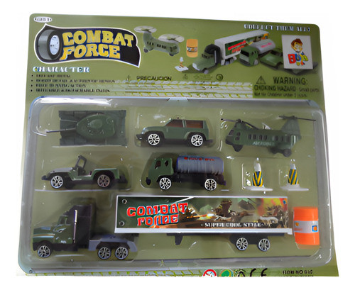 Set 9 Piezas Patrulla Militar Helicoptero Camion Tanque Jeep 0