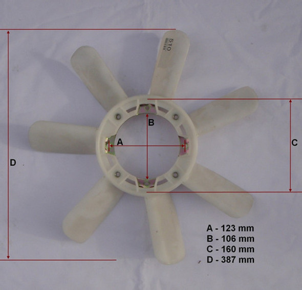 Paleta Ventilador  1.8 Toyota Hilux 1985-1990 0