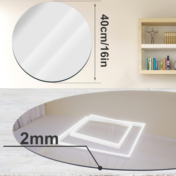 Espejo Redondo De 41cm Acrilico, Antivaho, Autoadhesivo. 1