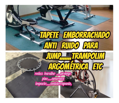 Tapete Borracha 4mm Anti Ruido Para Bancada  2.00x1.00mts 1