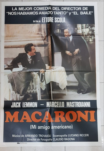 Antiguo Afiche De Cine Con Jack Lemon- Envio 0