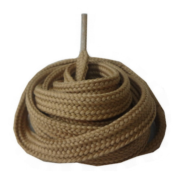 Par Cadarço Chato Tênis Sapatenis 1.30 Bege Escuro Políester 0