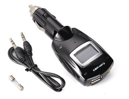 Pantalla Lcd Coche Kit Música Mp3 Reproductor 3.5mm Fm Trans 1