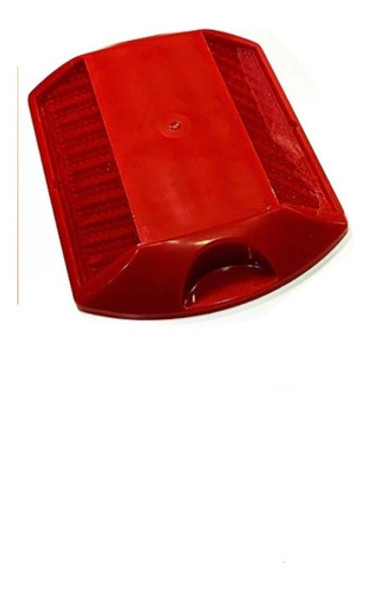 Tacha Plástica Rectangular Roja 0