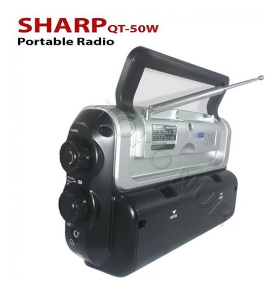 Radio Sharp Original Am-fm Pila Y Eléctrica Excelente 1