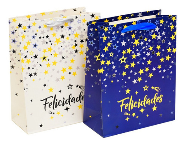 Bolsa De Papel Con Asa X 6 Feliz Cumpleaños 0