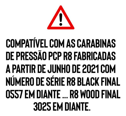 Anéis De Vedação Carabina De Pressão Pcp R8 Rossi Original 1