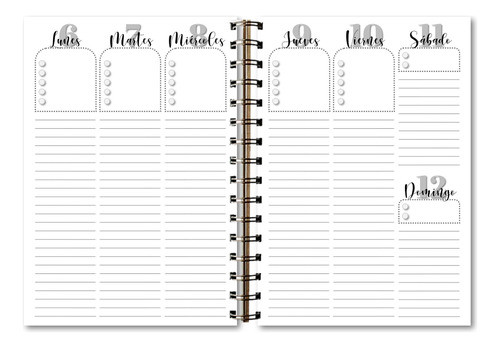 Para Imprimir Agenda Semanal 2025 Editable Pdf 0