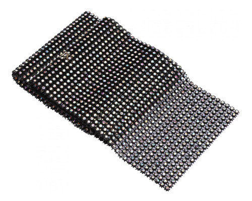 Fita De Malha De Strass De Plástico Com Fundo Preto Kritne D 1