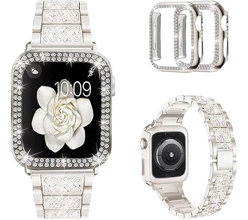 Correa Para Reloj Apple Watch Metalica Starlight 45mm. 0
