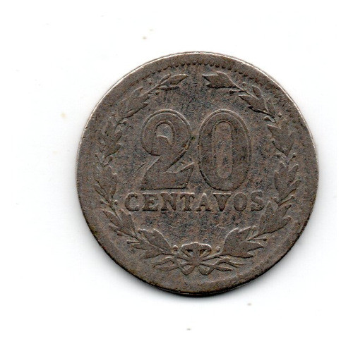 Argentina Moneda 20 Centavos 1910 Niquel Cj#61 1