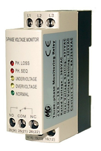 Monitor Secuencia De Fases Sobre Bajo Voltaje Desbalance 6 A 0