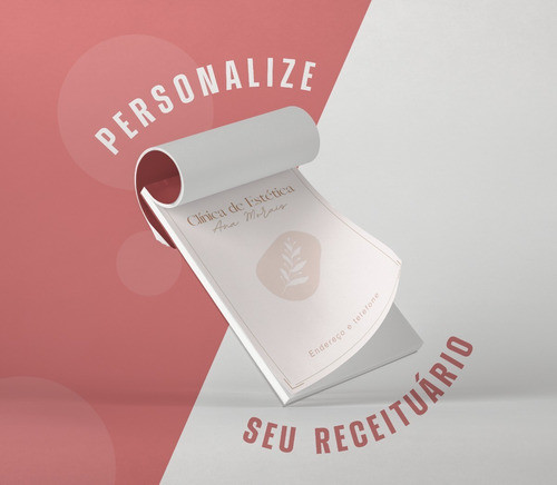 Receituário Personalizados 6 Blocos Com 50 Folhas Colorido 1