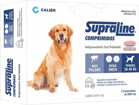 Pastilla Antipulgas Supraline Perros 20 A 40 Kg ( 3 Meses) 0
