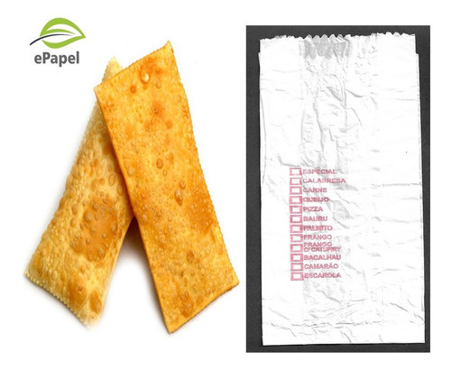 500 Saco De Papel Kraft Branco 2kg Pastel Sacos Pastelaria 0