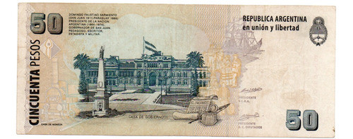 Billete Argentina 50 Pesos Convertibles Leyenda Bot 3607 B+ 1