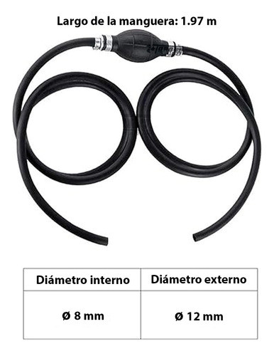 Manguera Universal Con Pera Para Combustible Fuera De Borda 1