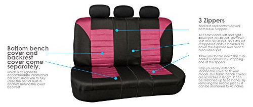 Funda De Asiento Universal Para Automóvil Rosa Fh Group Fb06 1