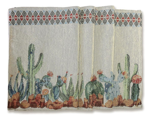 Manteles Individuales De Cactus Y Suculentas De Acuarela (ju 1
