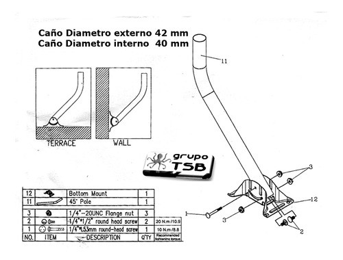 Soporte Regulable P/antena Tda Wifi Vhf Uhf ,directv Camara. 1