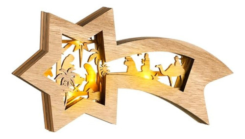 Adorno Rústico De Madera Para Belén  Decoración 1