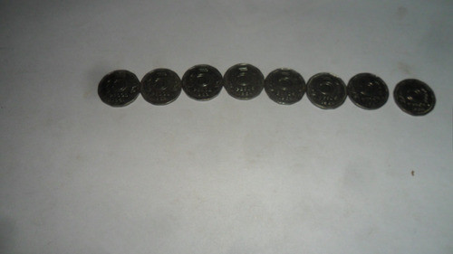 8 Monedas Argentina 5 Pesos Serie Fragata Sarmiento 1961/68 0