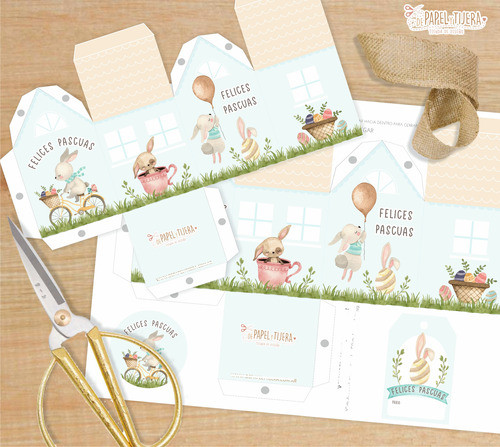 Cajita Casita Imprimible Para Pascuas 1