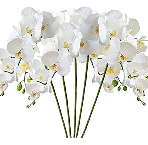 Hinyoco 5 Piezas De Flores Artificiales De Phalaenopsis Flor 0