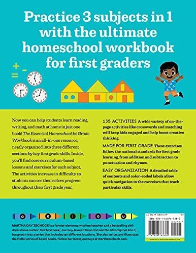 Book : The Essential Homeschool 1st Grade Workbook 135 Fun. 1