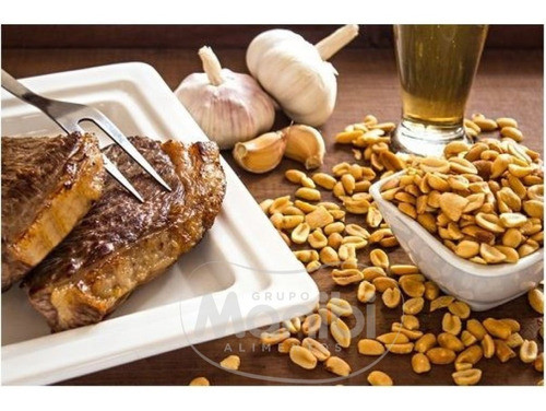 Kit 10 Amendoim Torrado Sem Pele Temperado Alho 1kg Beliskat 1