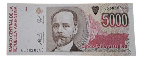 Bottero N 2870 Billete 5.000 Australes. Sc 0