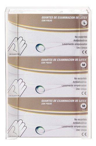 Dispenser Guantes Descartables Latex Para 3 Cajas 0
