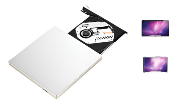 Externa Cd Dvd Drive Ultra Slim Usb 3.0 Óptico Cd-rw Quemado 0