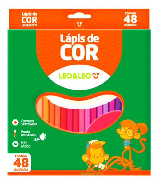 Lapis De Cor Leo&leo 48 Cores Formato Sextavado 0