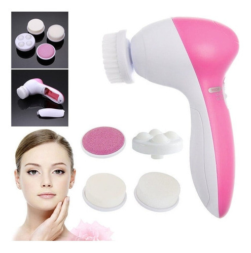Cepillo Limpiador Facial 5 En 1 Masajeador Exfoliante A Pila 0