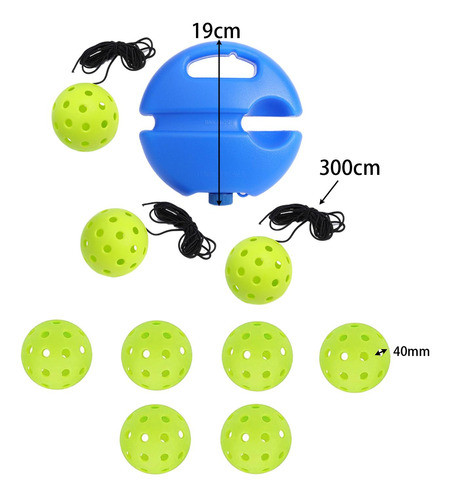 Treinador De Pickleball Com Corda De Bola De Bola Verde 1