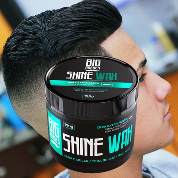 Cera Modeladora Shine Wax Big Barber 150g Incolor Fixadora 1