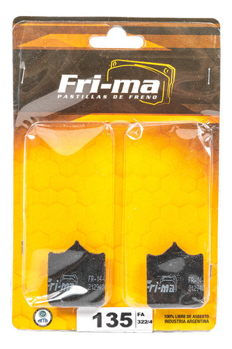 Pastilla De Freno Benelli Bn 600 Delantera Frima 0