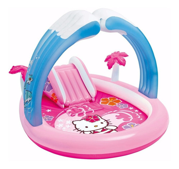 Centro De Juegos Pelotero Inflable Intex Hello Kitty Tobogan 0