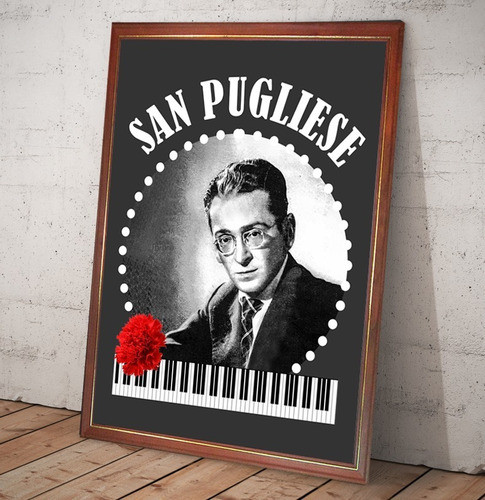 Poster Enmarcado Osvaldo Pugliese  San Pugliese  Para Colgar 0